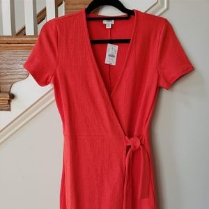 J.Crew Textured Wrap Summer Dress
